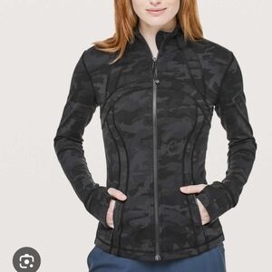 Lululemon Define Jacket, black camo, 10